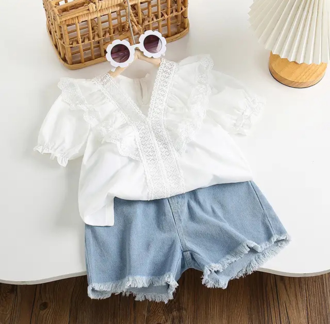 ست شومیز و شلوارک لاکچری