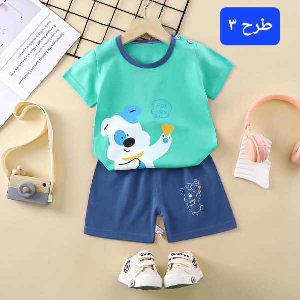 ست تیشرت و شلوارک اسپرت - Image 3