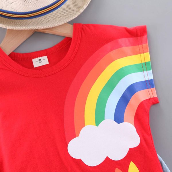 ست تیشرت و شلوارک رنگین کمان🌈 - Image 4