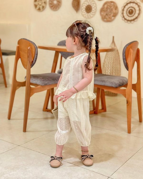 ست تاپ و شلوار لاکچری خامه دوزی - Image 6