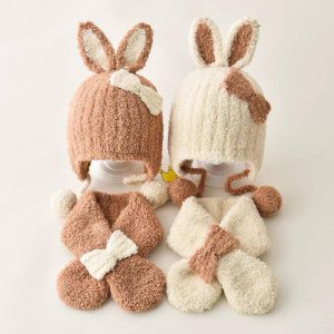 ست شال و کلاه خرگوشی