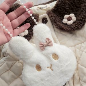 ست پالتو لاکچری با کیف دکوری خرگوشی