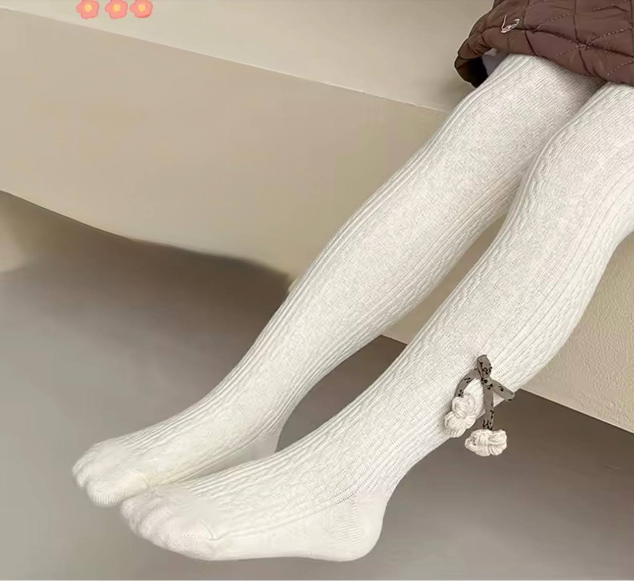 جوراب شلواری پاپیون گلدار - Image 7