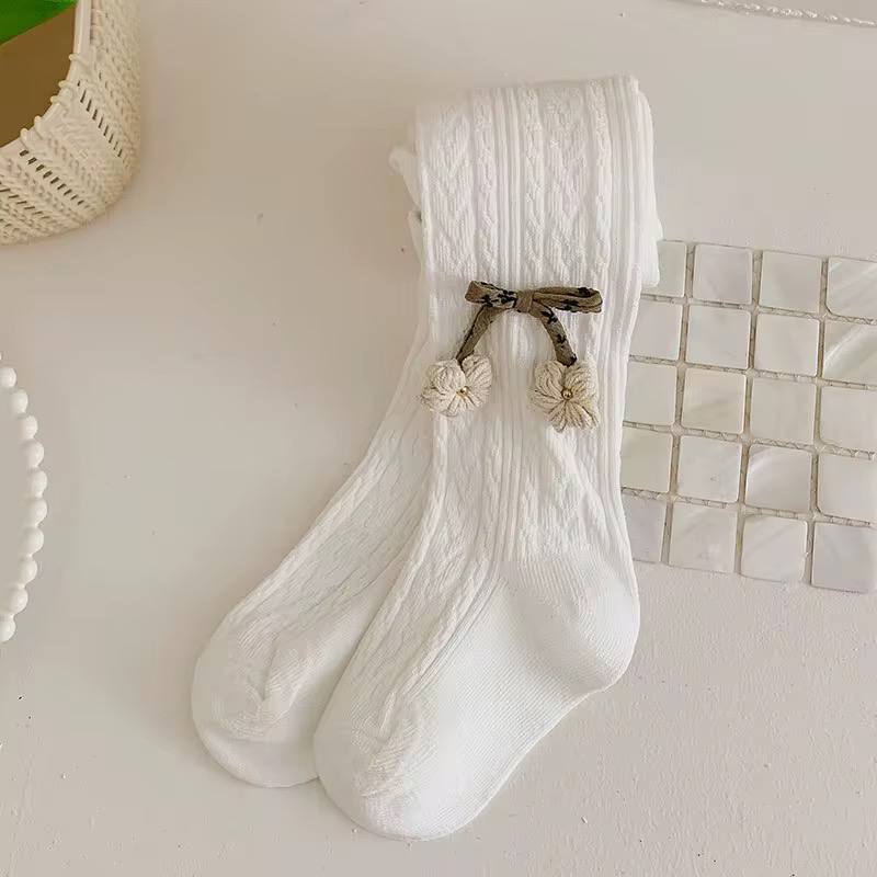 جوراب شلواری پاپیون گلدار - Image 4