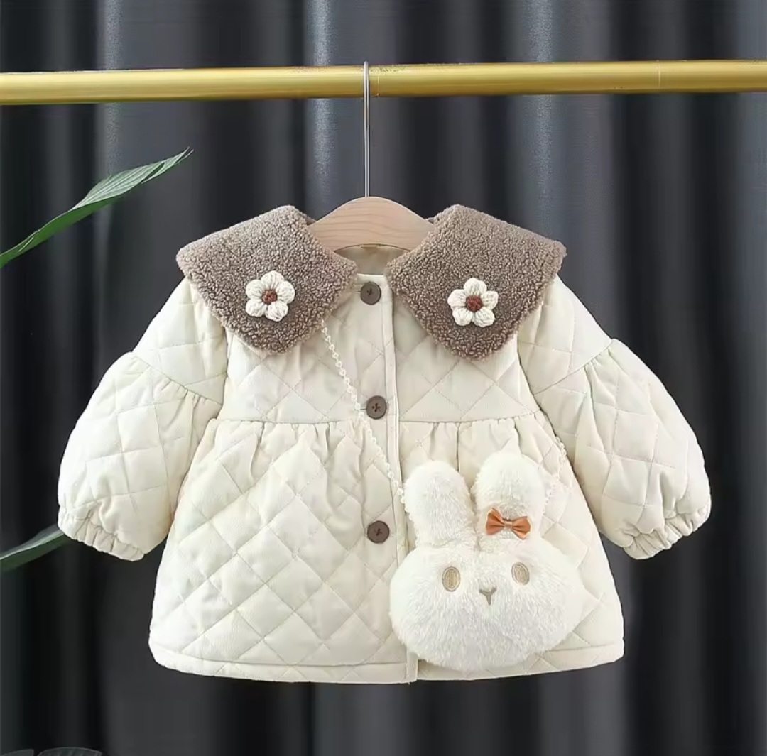 ست پالتو لاکچری با کیف دکوری خرگوشی