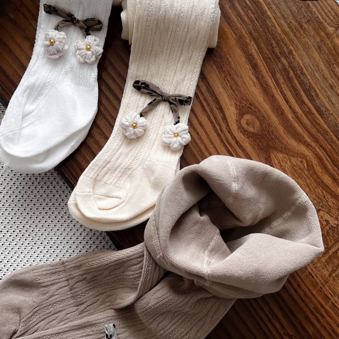 جوراب شلواری پاپیون گلدار - Image 8