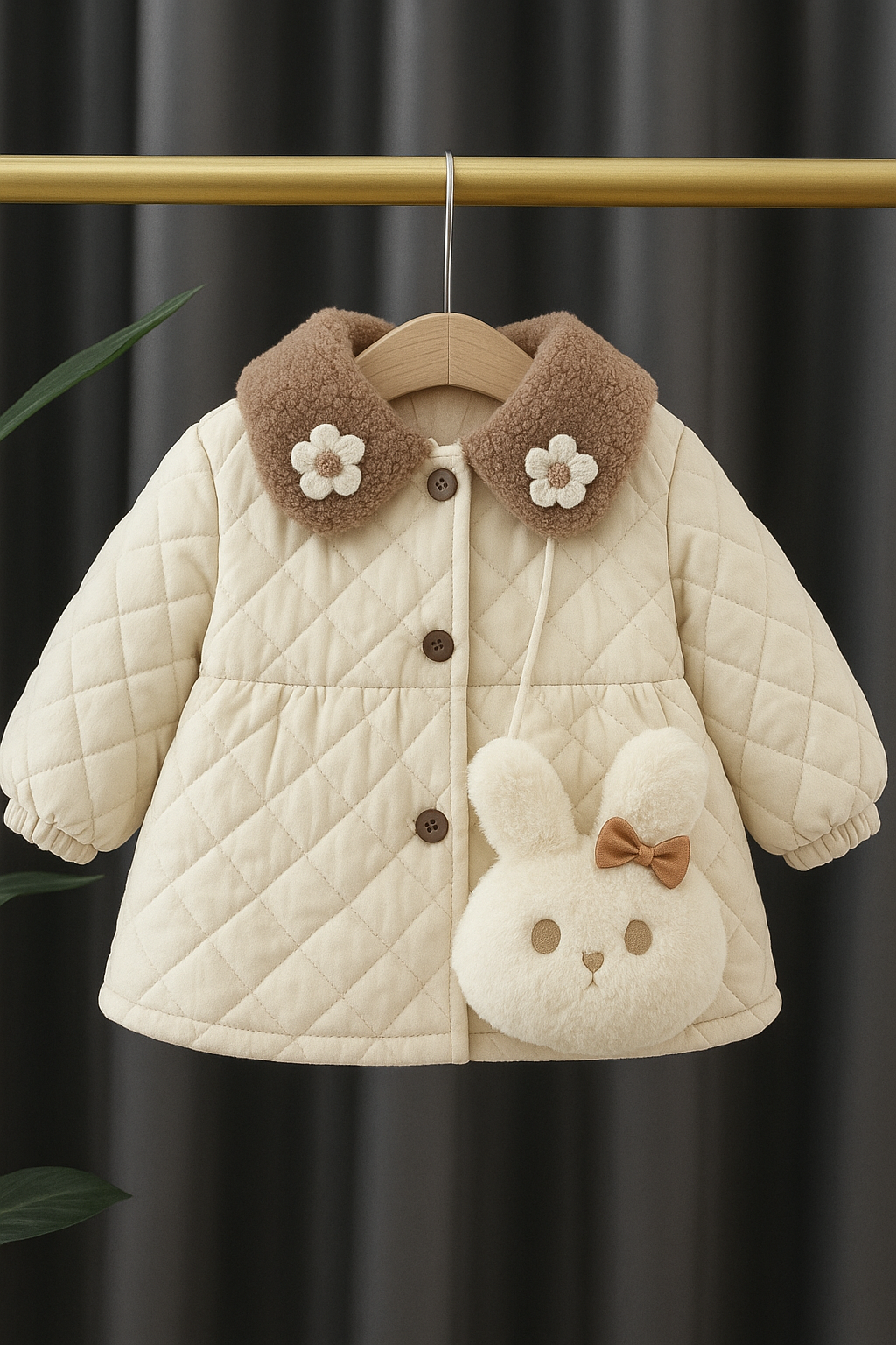 ست پالتو لاکچری با کیف دکوری خرگوشی - Image 5