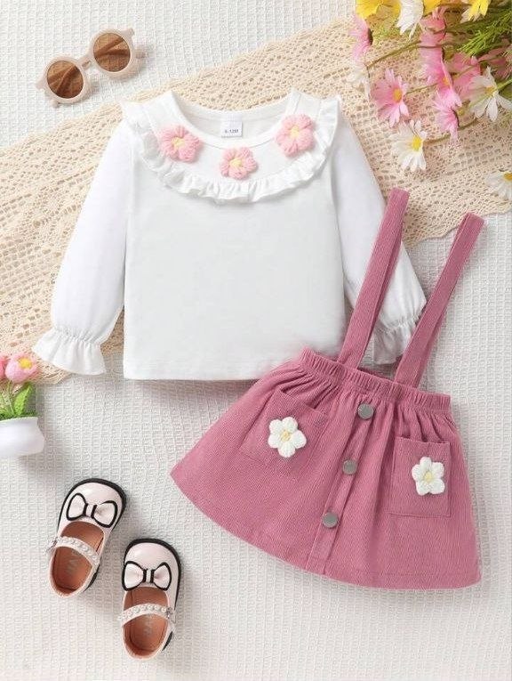 👚👗 ست بلوز و بیلر دامنی flower - Image 2